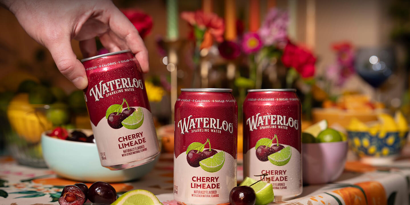 Waterloo sparkling water cans